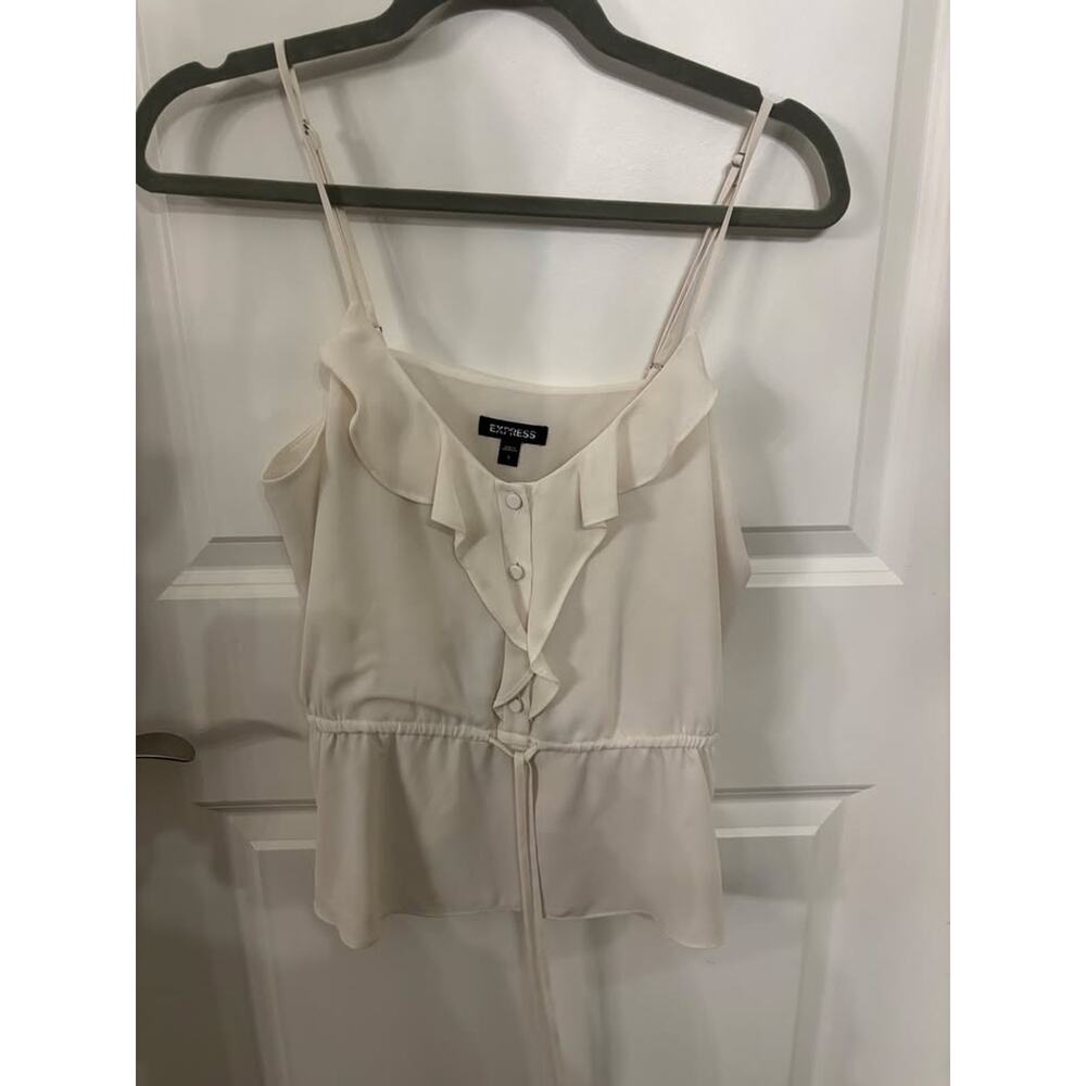 Express Off White Chiffon Cami Top